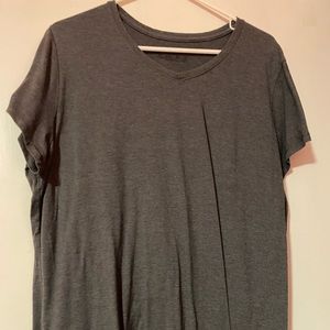 Women’s Champion V-Neck Grey T-Shirt, 2XL